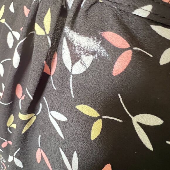 Womens Liz Claiborne Black with Mint, Yellow, Cream Floral Print  1X - Picture 10 of 10